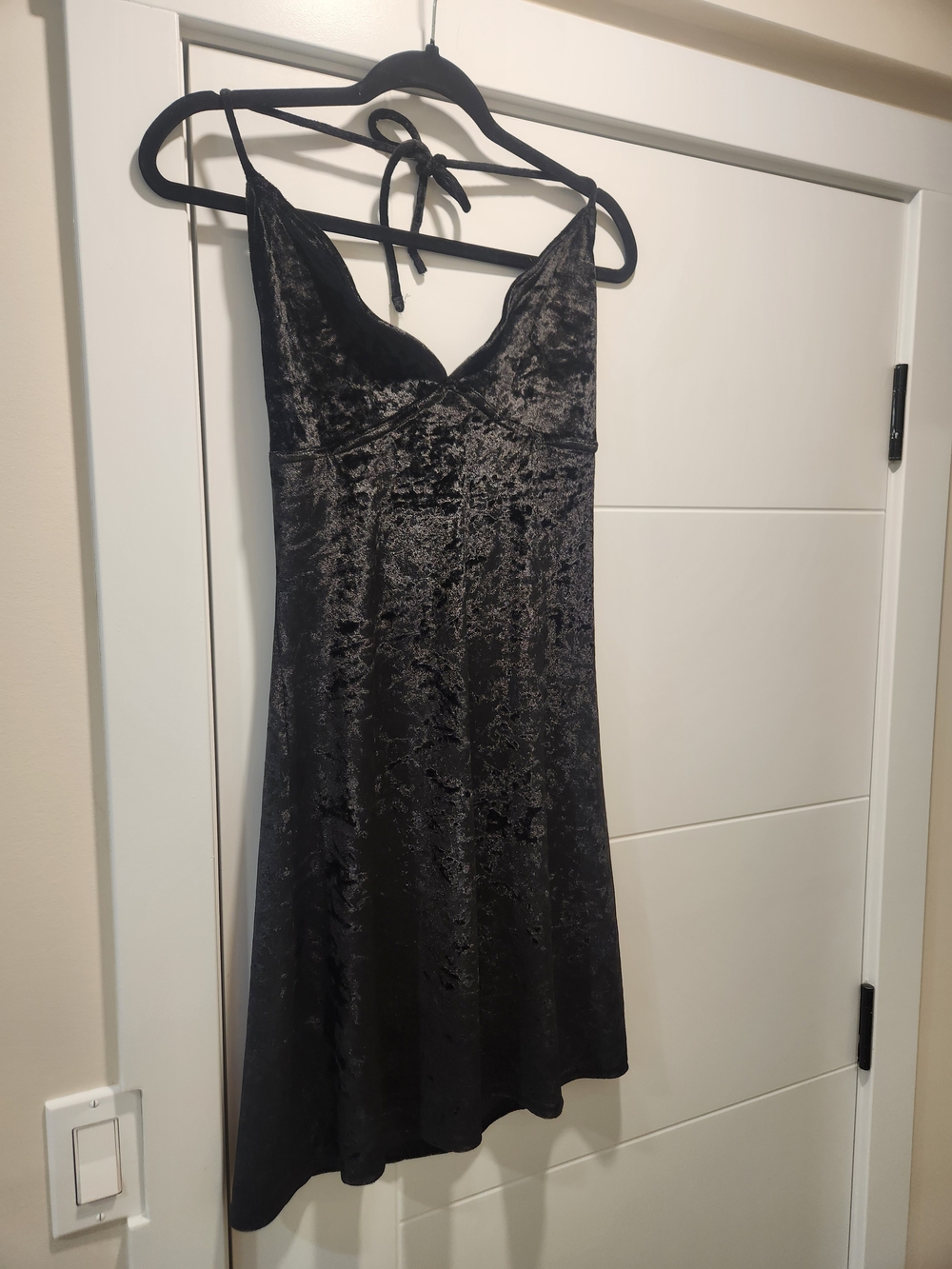 Vintage Velvet Black Dress
